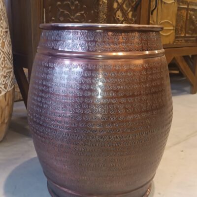 Taburete aluminio labrado color vino India