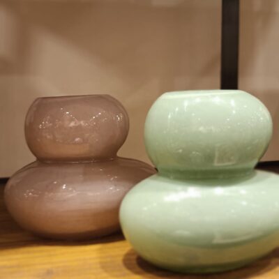 Florero Vidrio verde